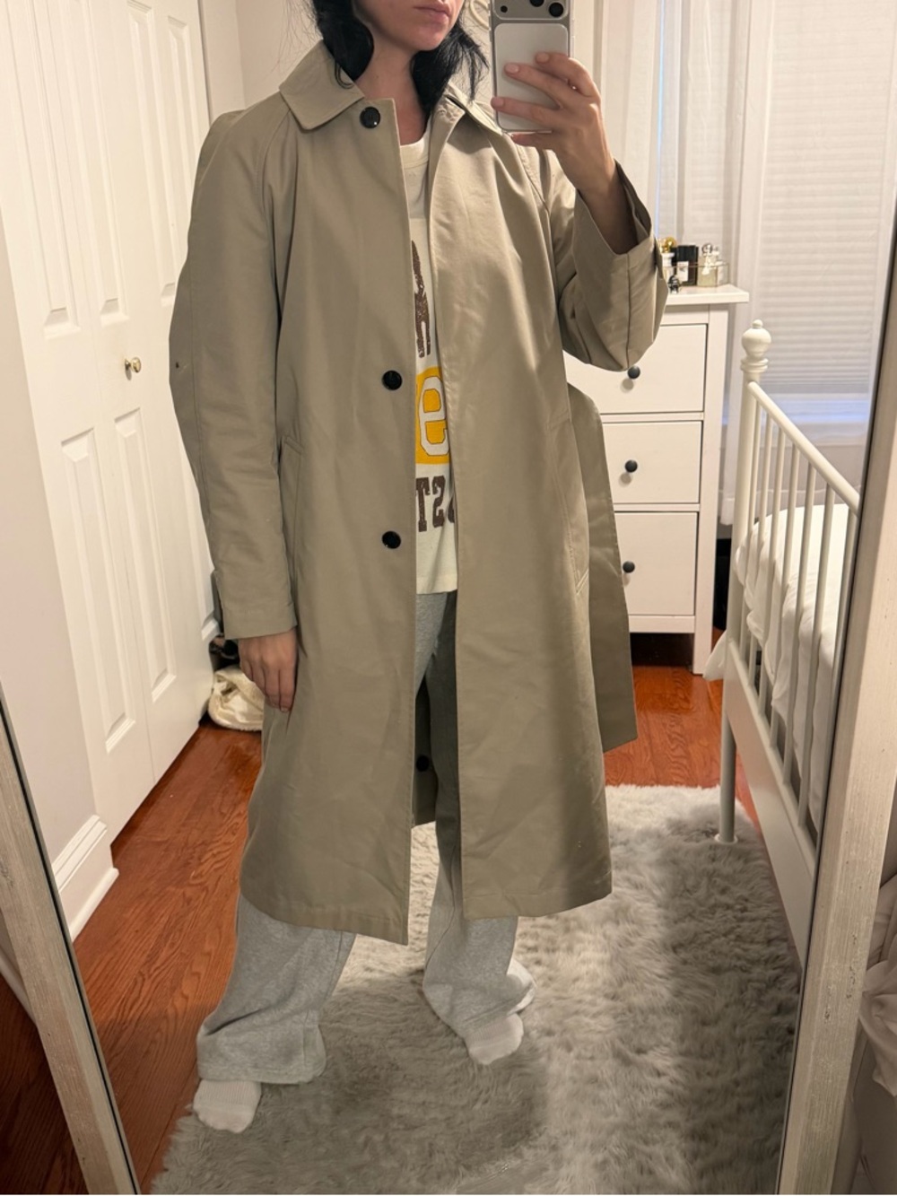 Zara Belted Water Repellant Trench Brown/Taupe
